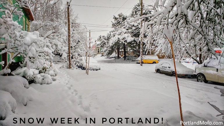 snow in portland