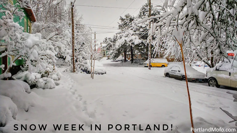 snow in portland